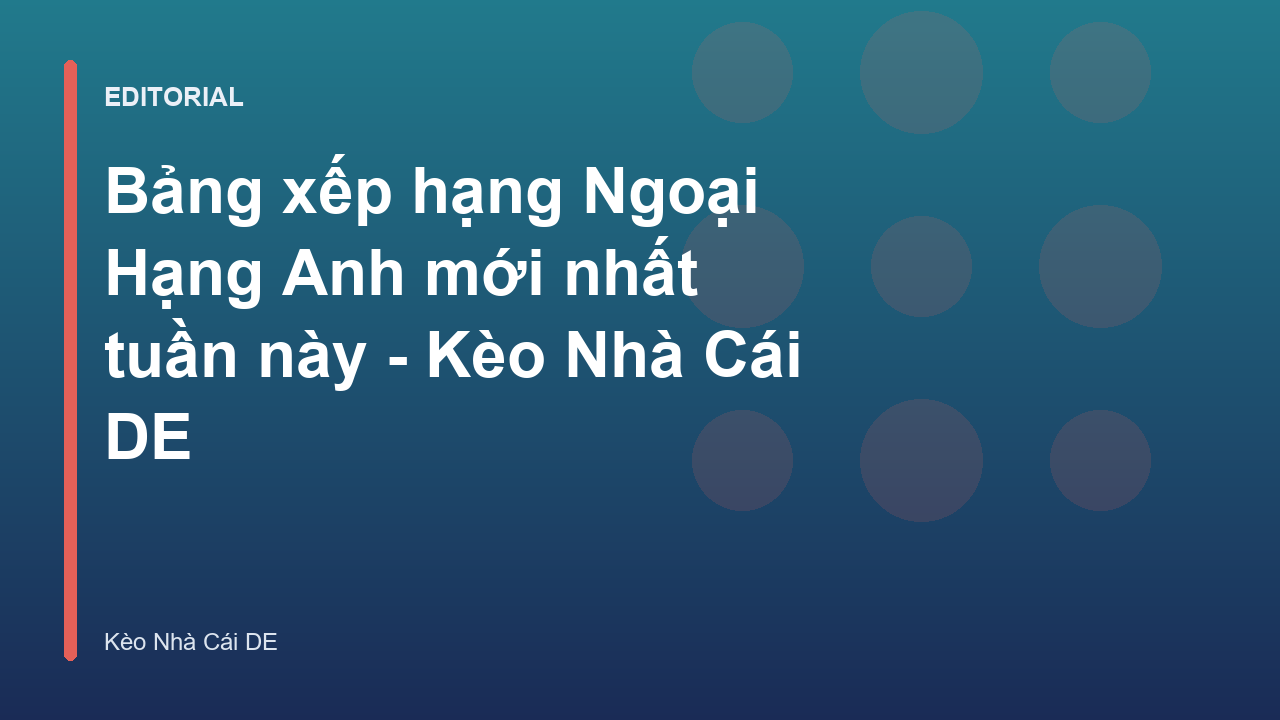 Bảng xếp hạng Ngoại Hạng Anh mới nhất